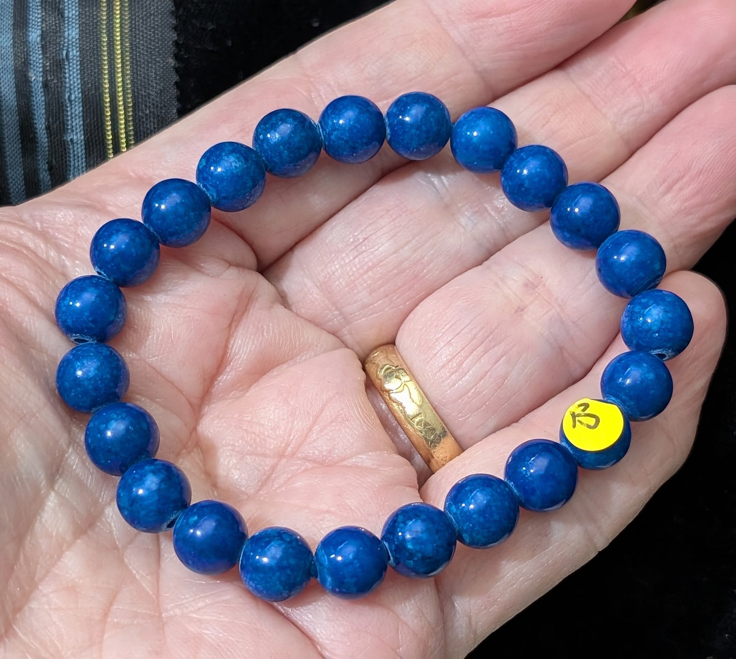 Lapis Lazuli Bead Stretch Bracelet