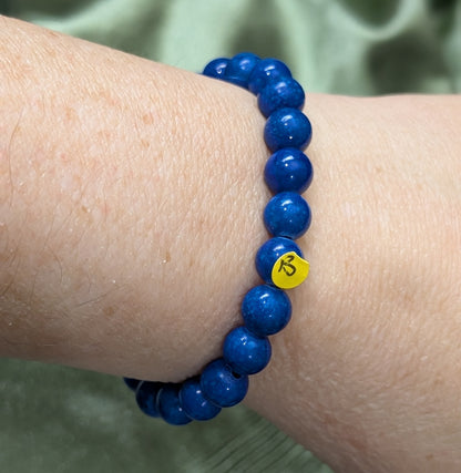Lapis Lazuli Bead Stretch Bracelet