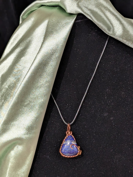 Lapis Lazuli Wire Wrapped Pendant