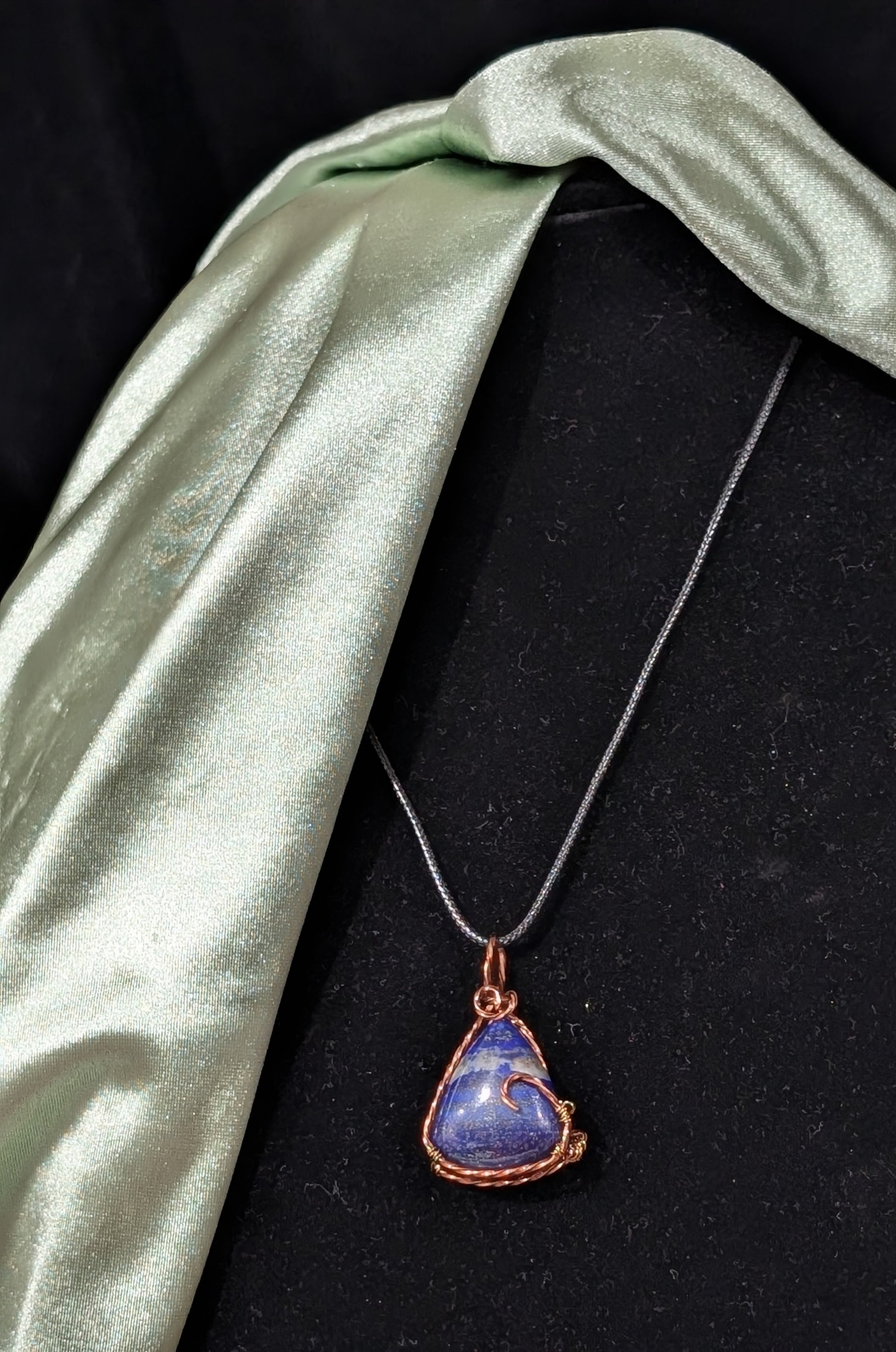 Lapis Lazuli Wire Wrapped Pendant