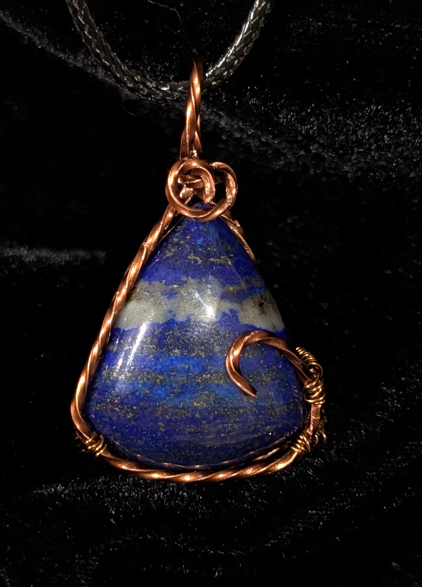 Lapis Lazuli Wire Wrapped Pendant