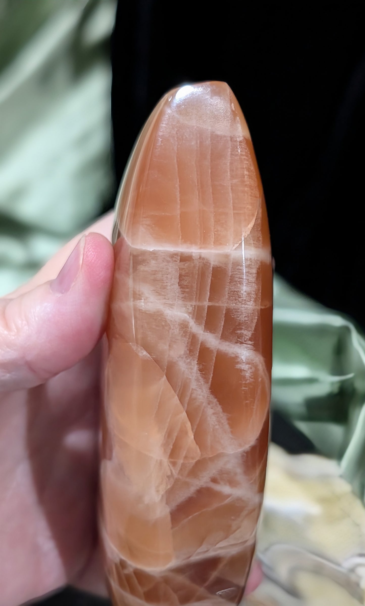Large Banded Honey Calcite Flame