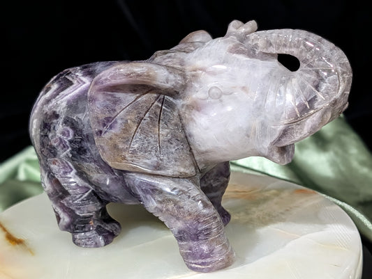 Large Dream Amethyst Elephant Figurine