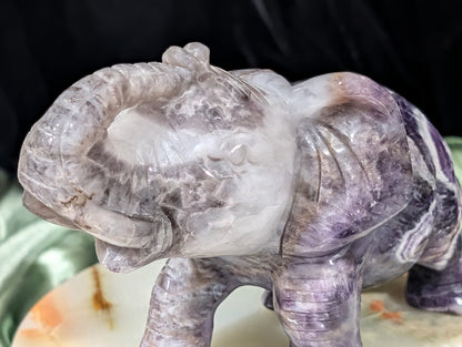 Large Dream Amethyst Elephant Figurine