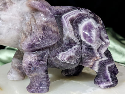 Large Dream Amethyst Elephant Figurine