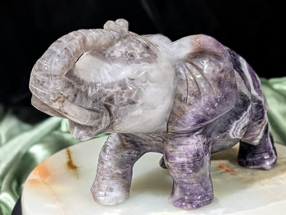 Large Dream Amethyst Elephant Figurine