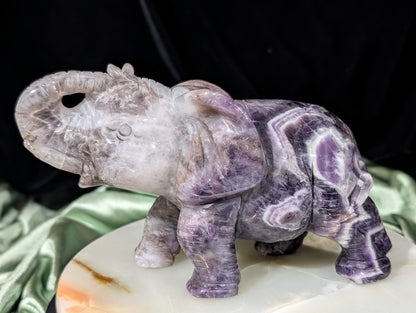 Large Dream Amethyst Elephant Figurine