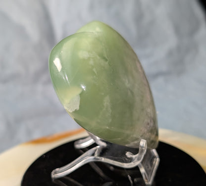 Large Green Flower Jade Heart
