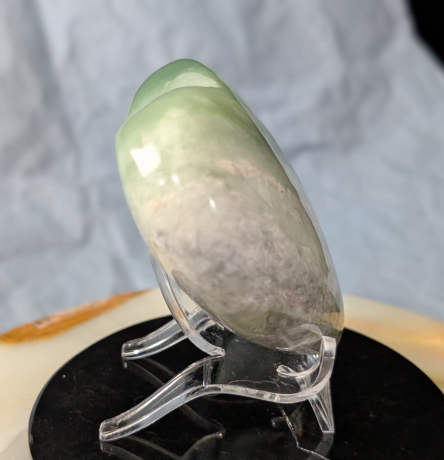 Large Green Flower Jade Heart
