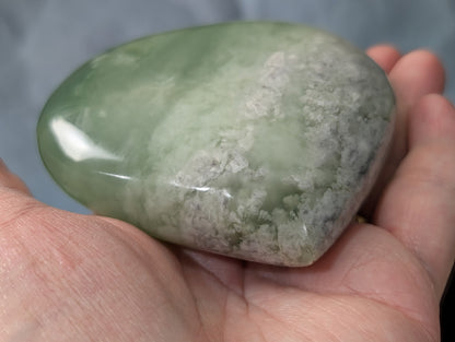 Large Green Flower Jade Heart