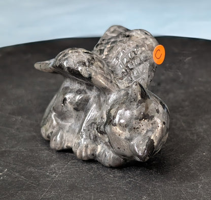 Larvikite Angel Cat Figurine 1B