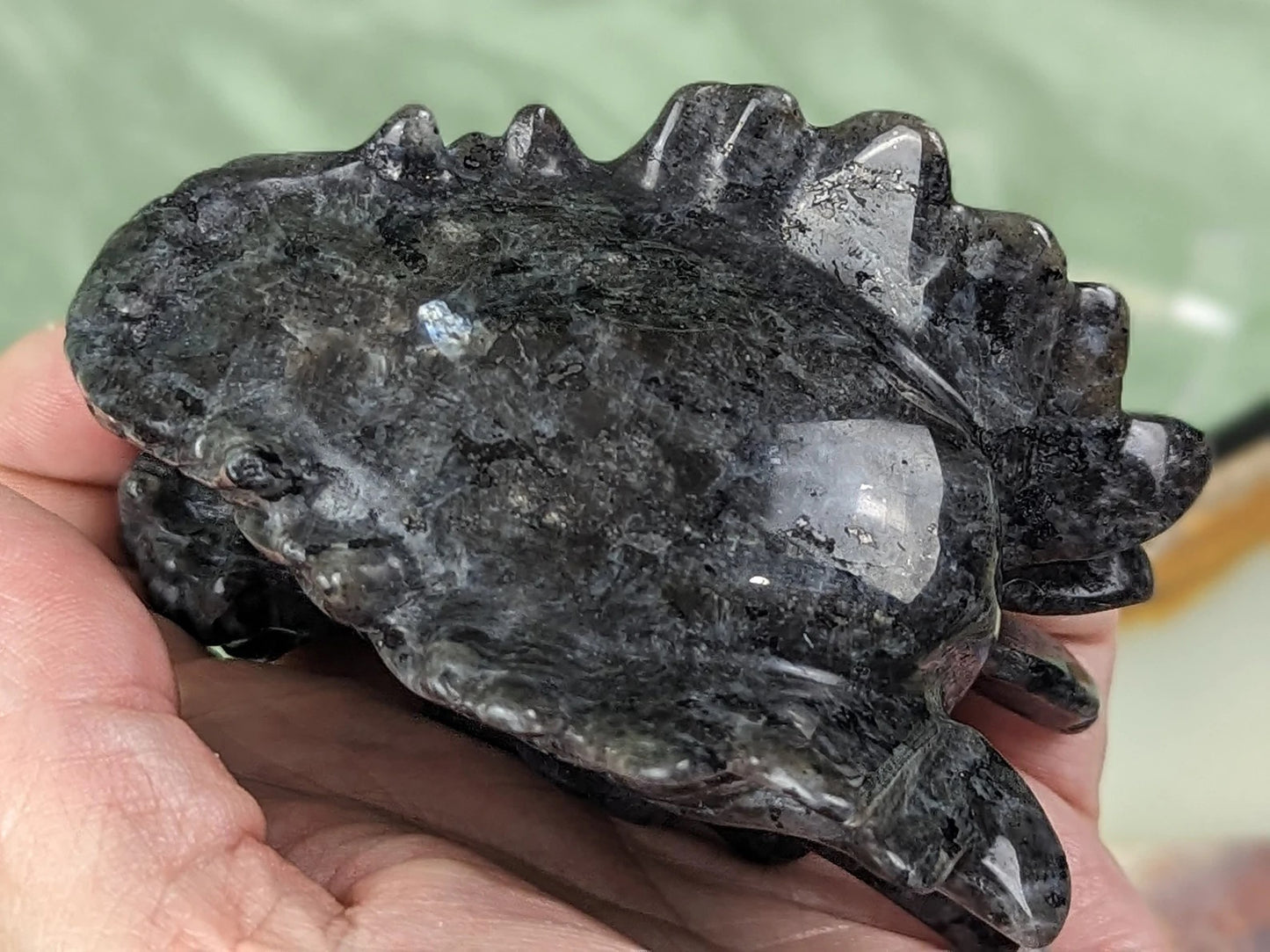 Larvikite Dragon Head Figurine