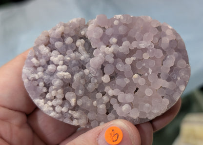 Lavender Grape Agate Palm Stone Specimen