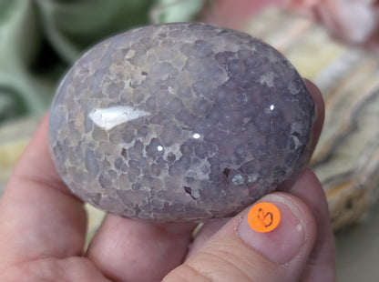 Lavender Grape Agate Palm Stone Specimen