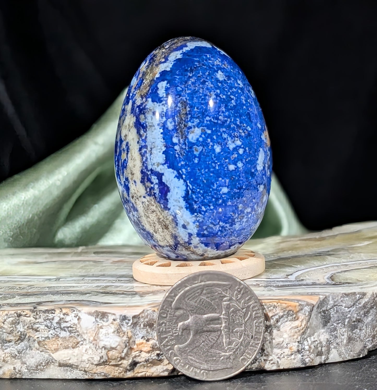 Lazurite With Afghanite Crystal Egg