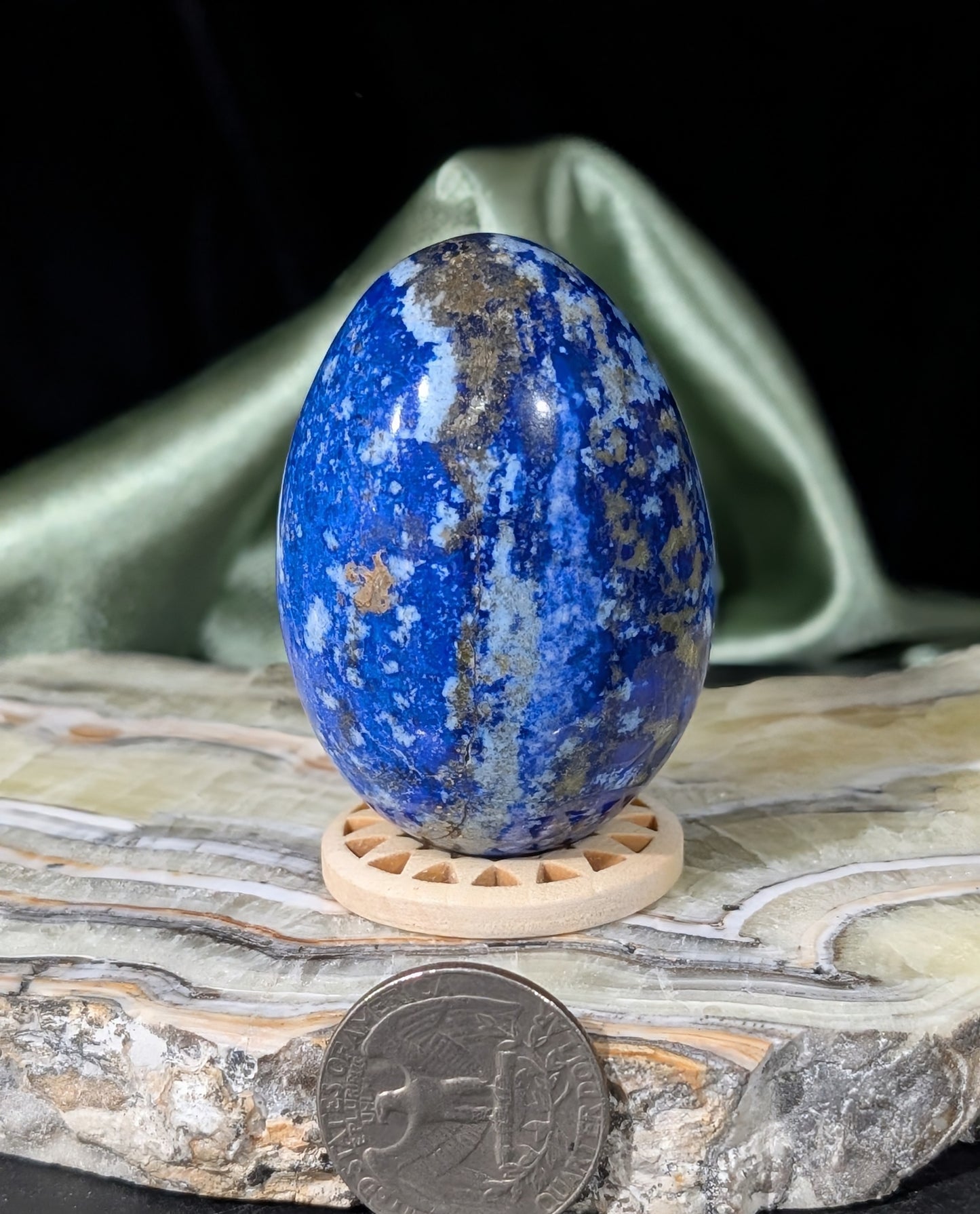 Lazurite With Afghanite Crystal Egg