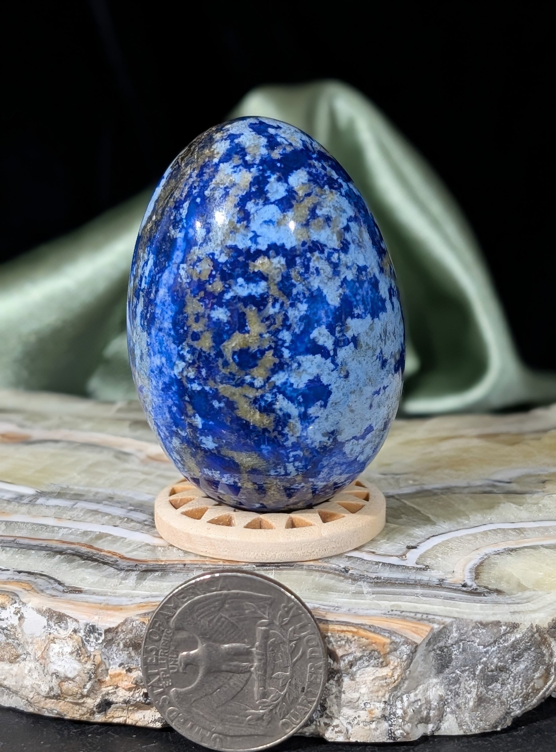 Lazurite With Afghanite Crystal Egg