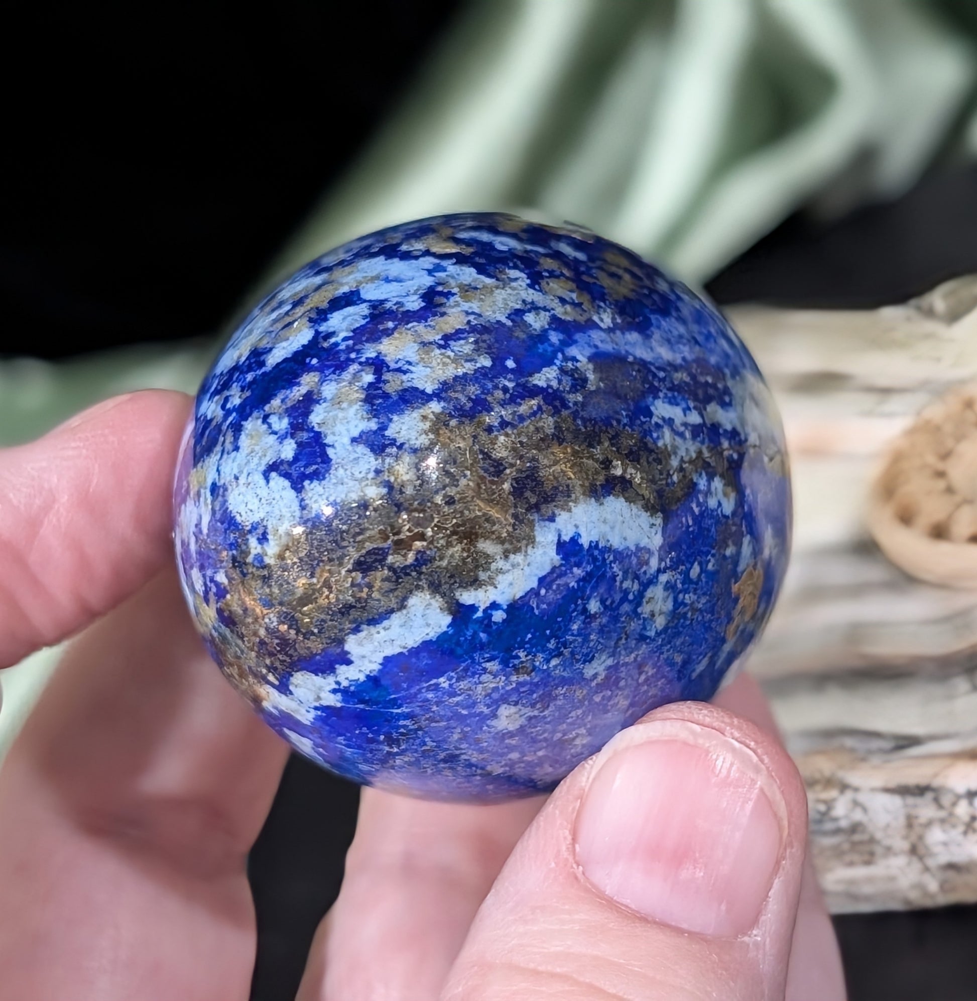 Lazurite With Afghanite Crystal Egg