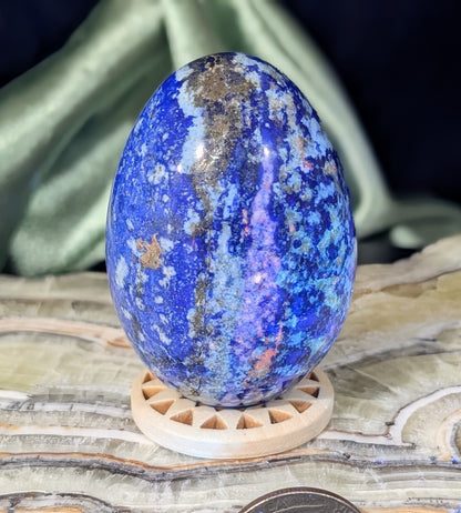 UV Reactive Lazurite With Afghanite Crystal Egg