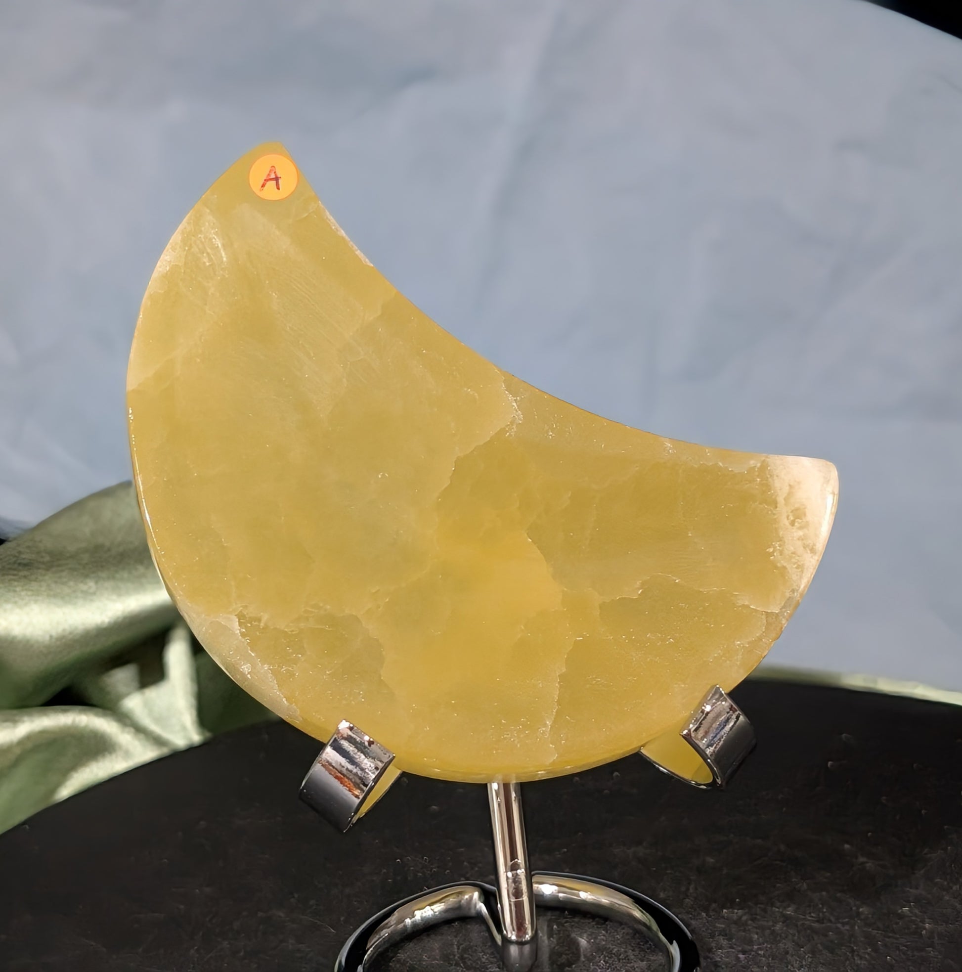 Lemon Calcite Moon Bowl