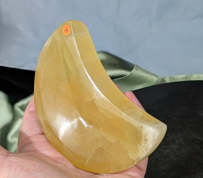 Lemon Calcite Moon Bowl