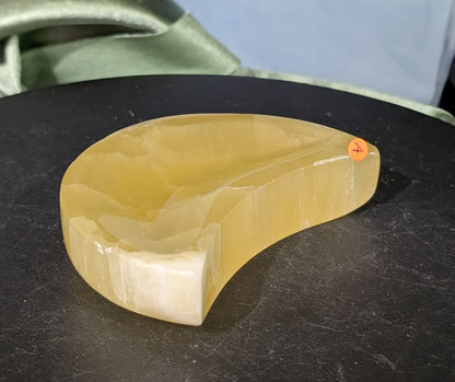 Lemon Calcite Moon Bowl