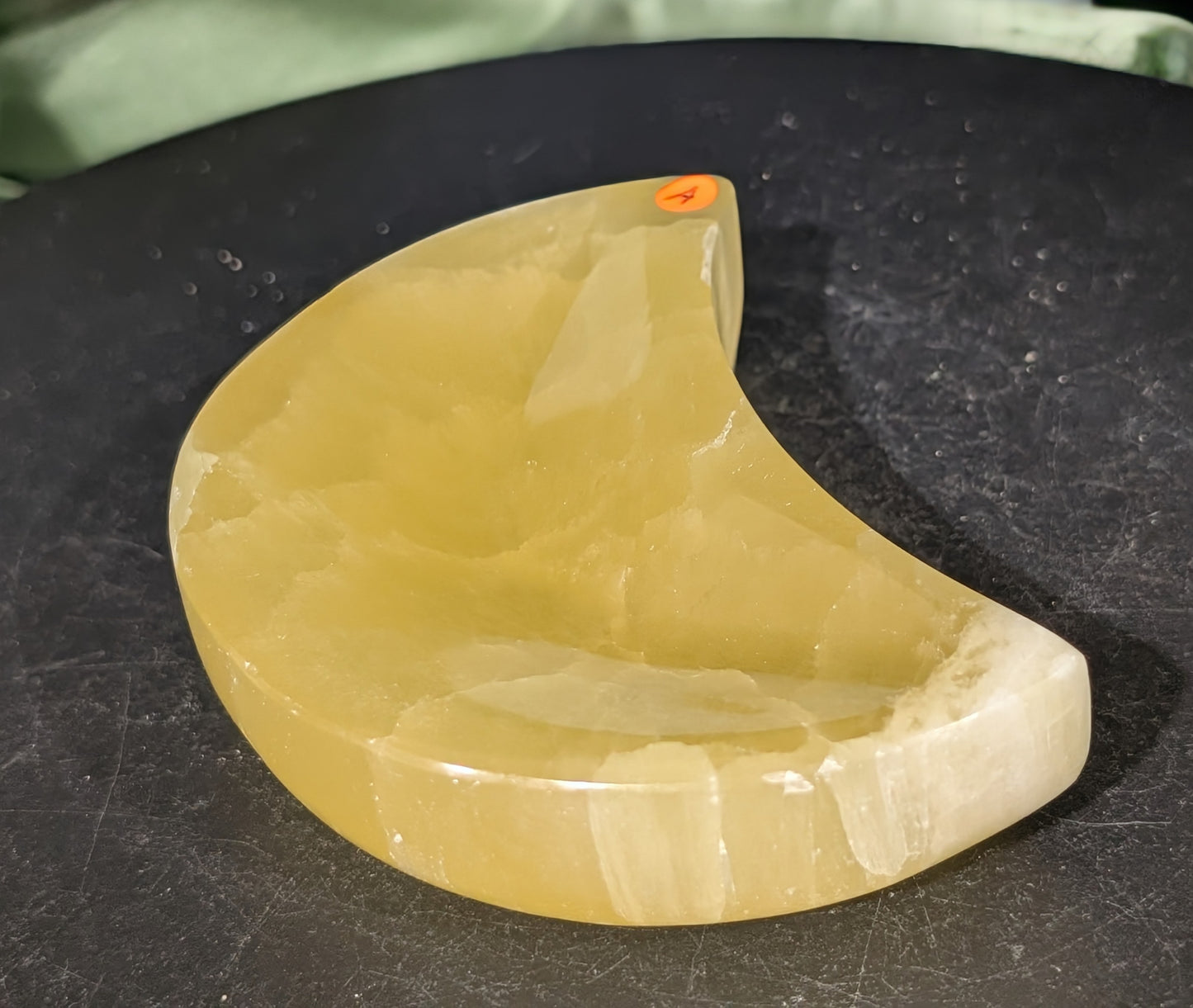 Lemon Calcite Moon Bowl