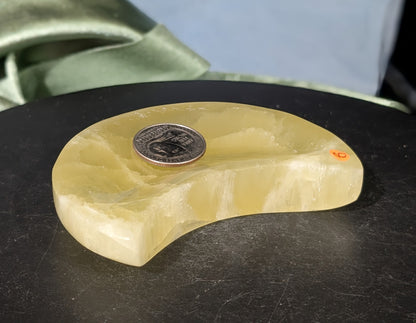 Lemon Calcite Moon Bowl