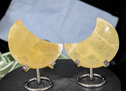 Lemon Calcite Moon Bowls