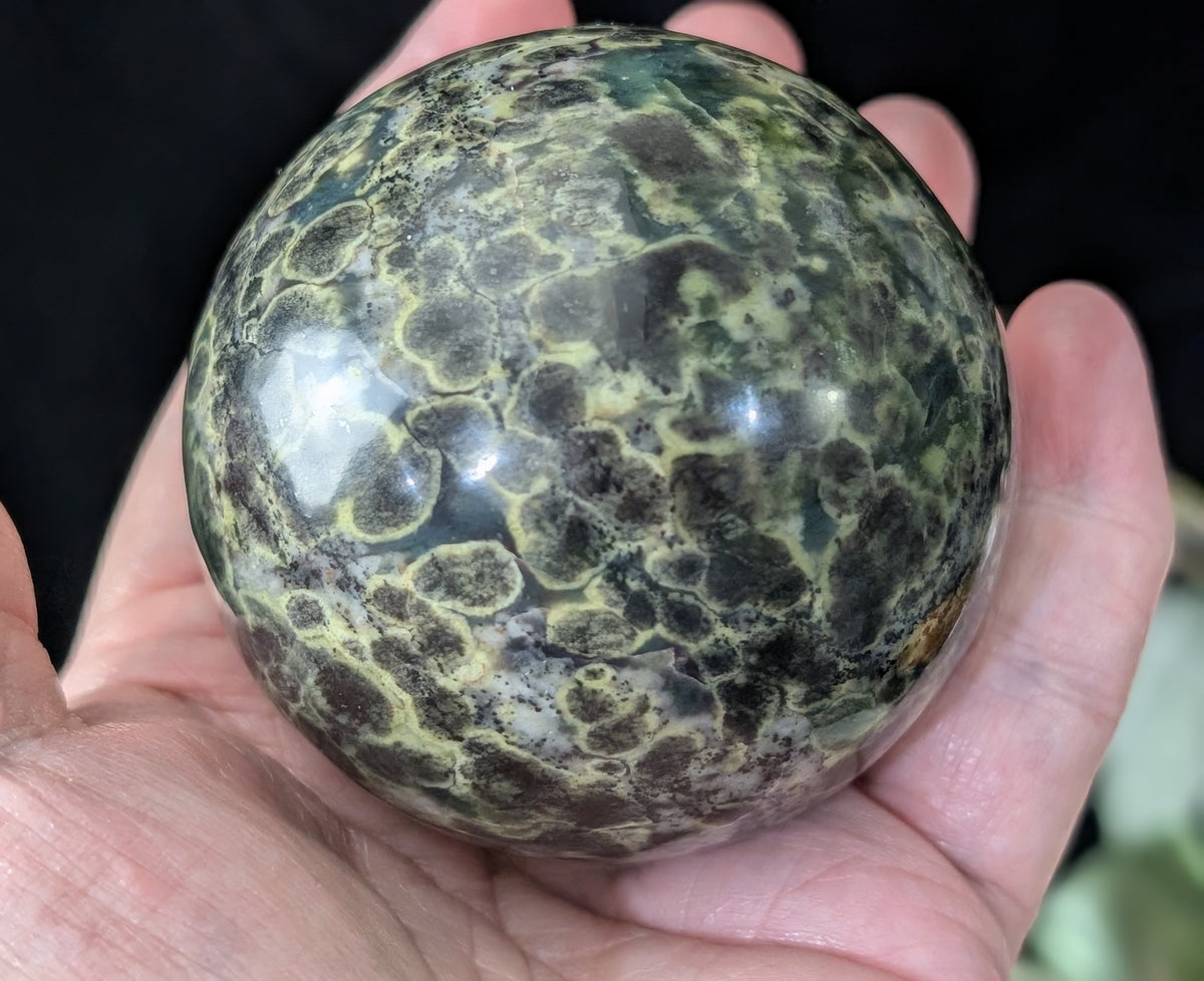 Leopard Spotted Serpentine Sphere