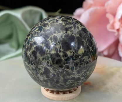 Leopard Spotted Serpentine Sphere