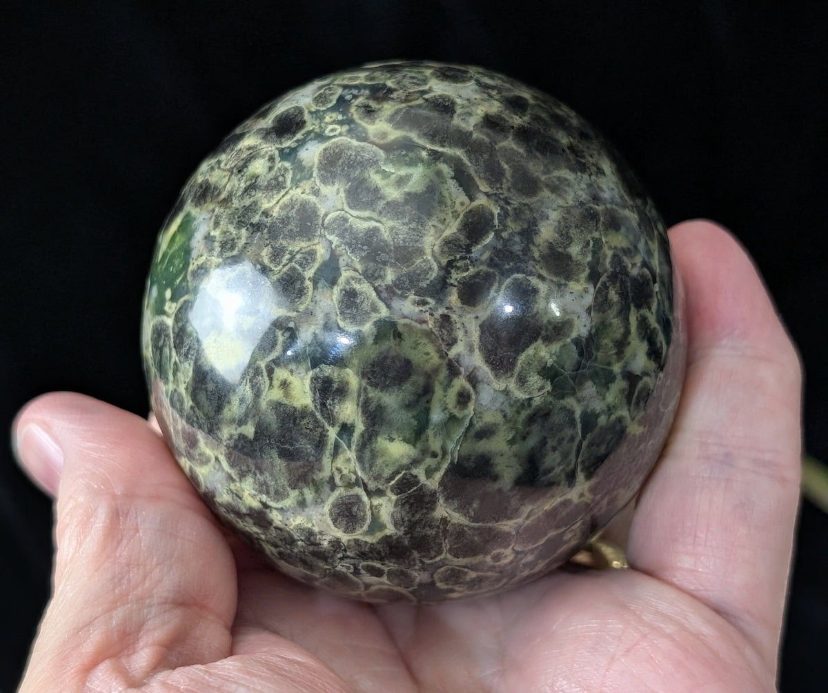 Leopard Spotted Serpentine Sphere