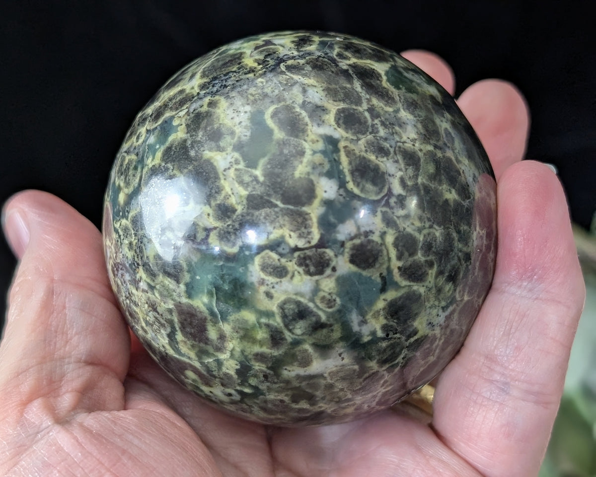 Leopard Spotted Serpentine Sphere