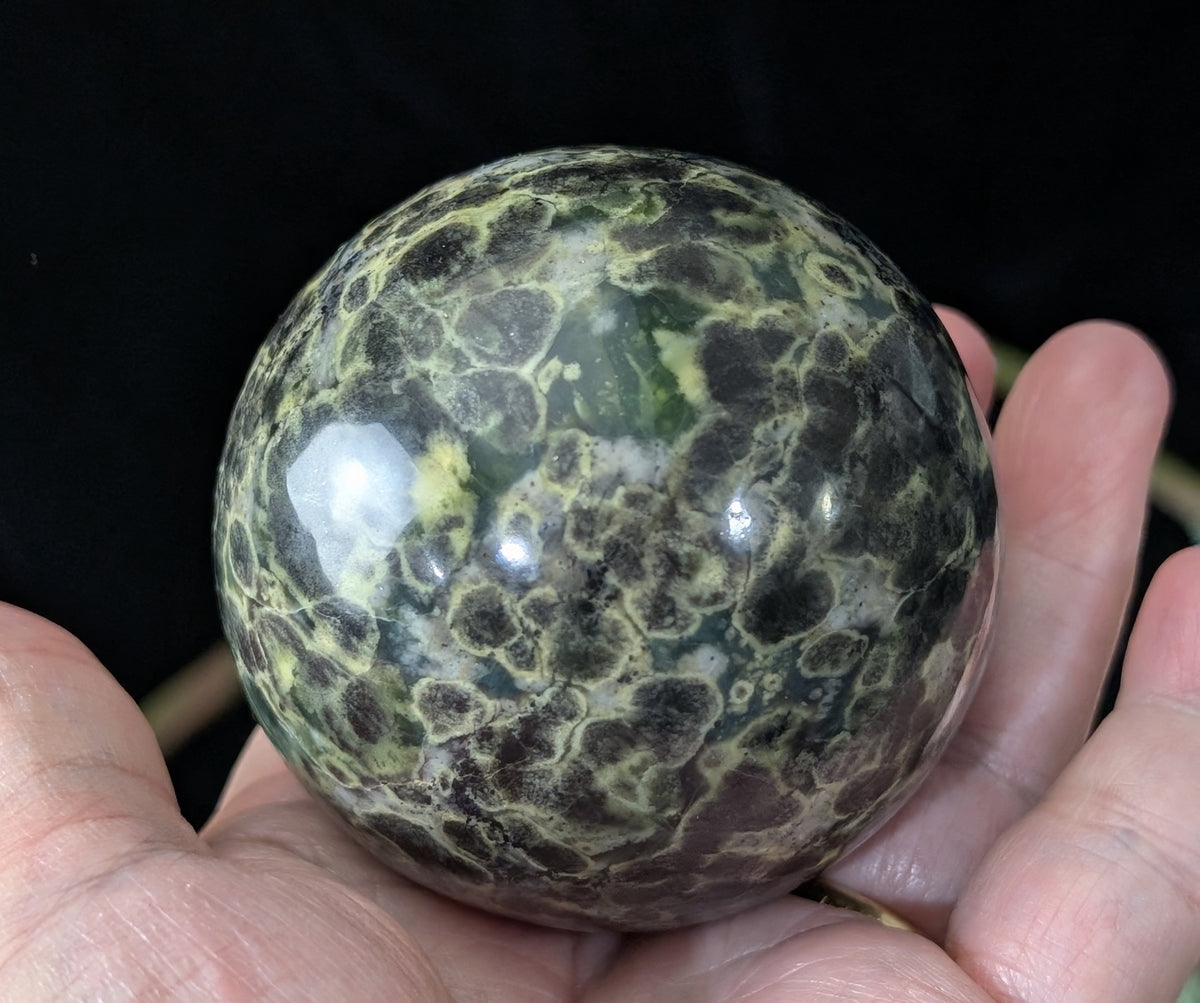 Leopard Spotted Serpentine Sphere