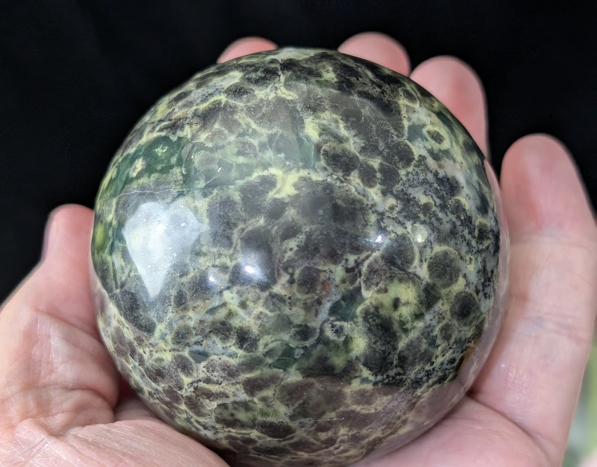 Leopard Spotted Serpentine Sphere