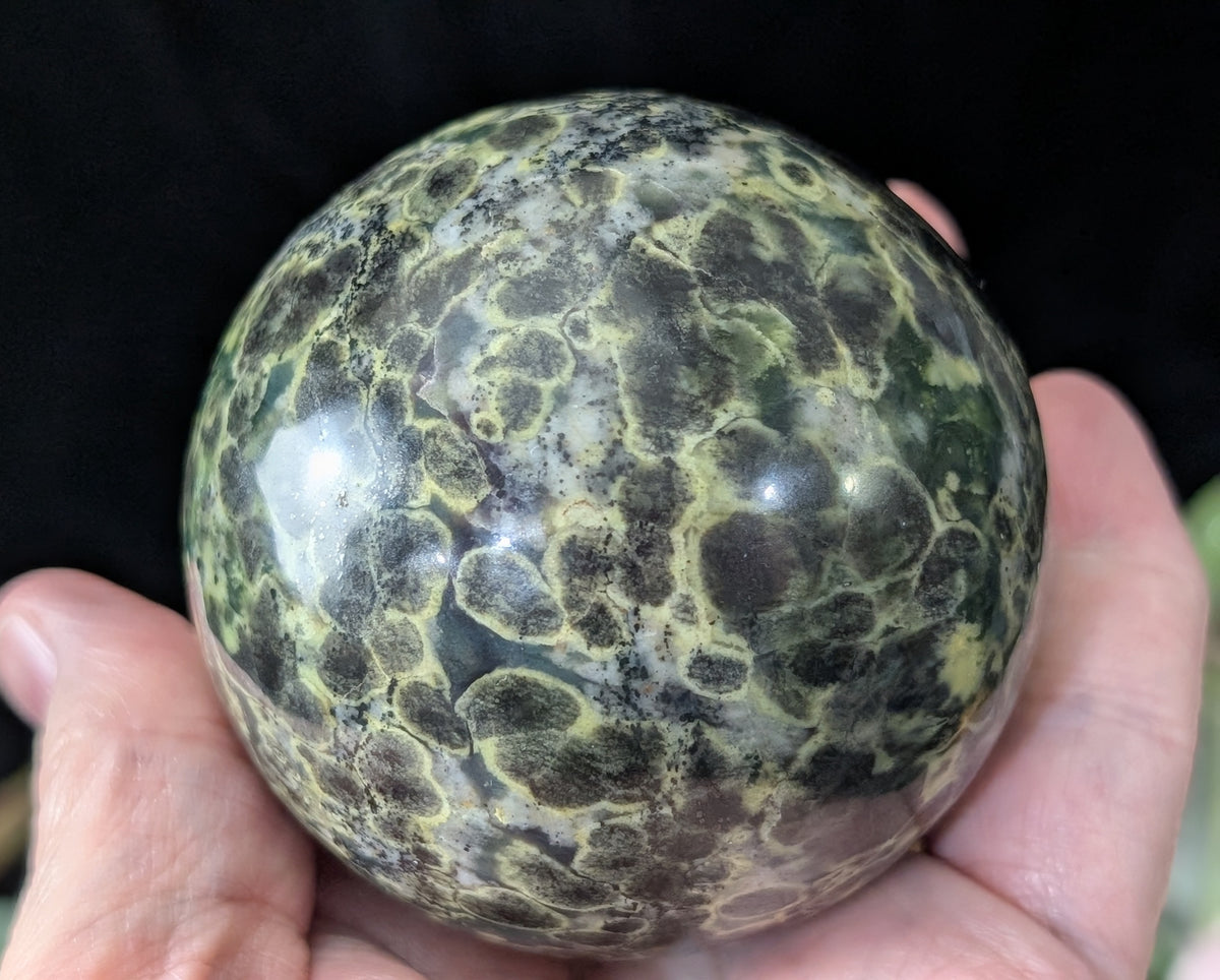 Leopard Spotted Serpentine Sphere