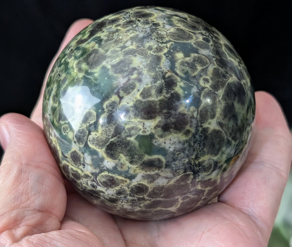 Leopard Spotted Serpentine Sphere