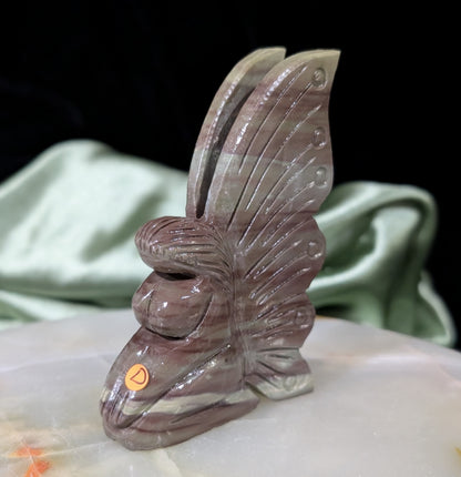 Liver Jasper Full Figured Fairy Figurine
