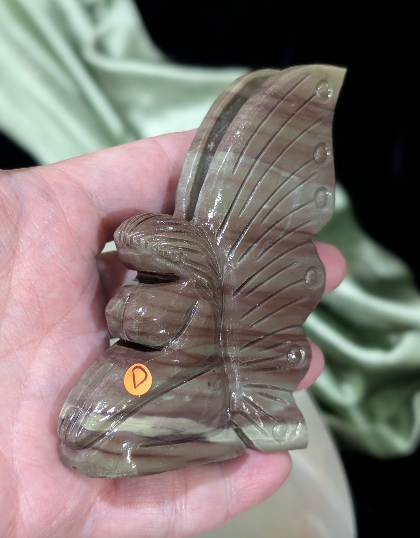 Liver Jasper Full Figured Fairy Figurine