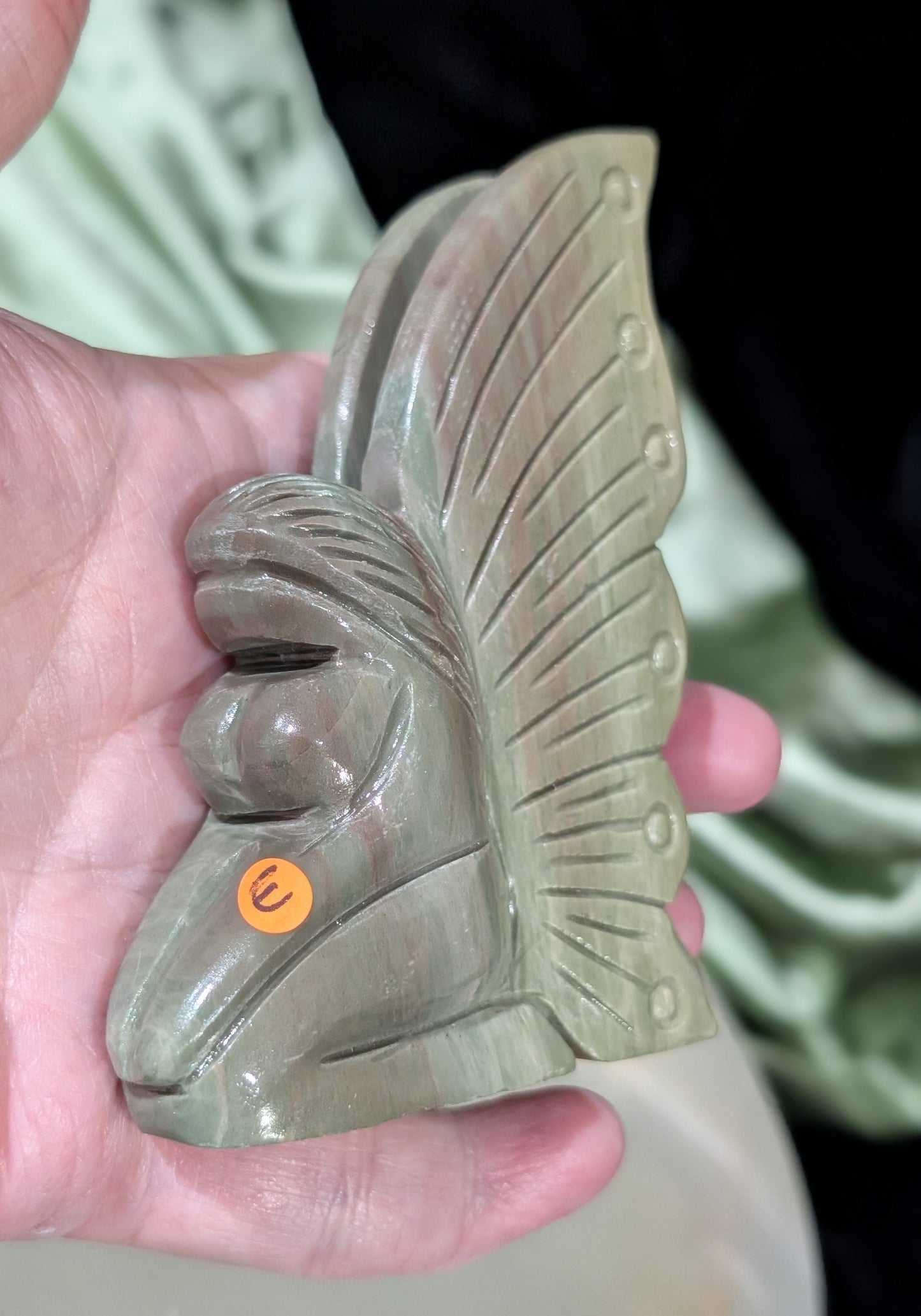 Liver Jasper Full Figured Fairy Figurine