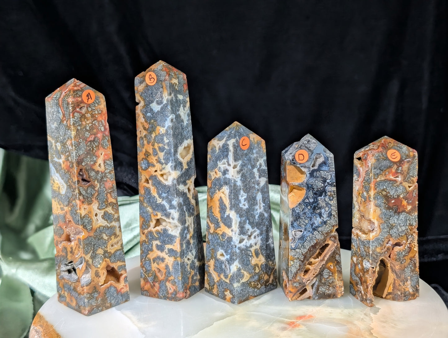 Marcasite Agate Towers
