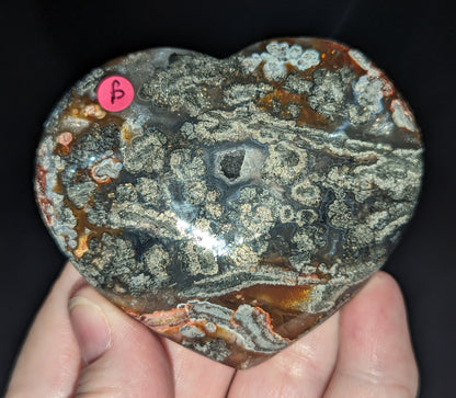 Marcasite Agate Heart