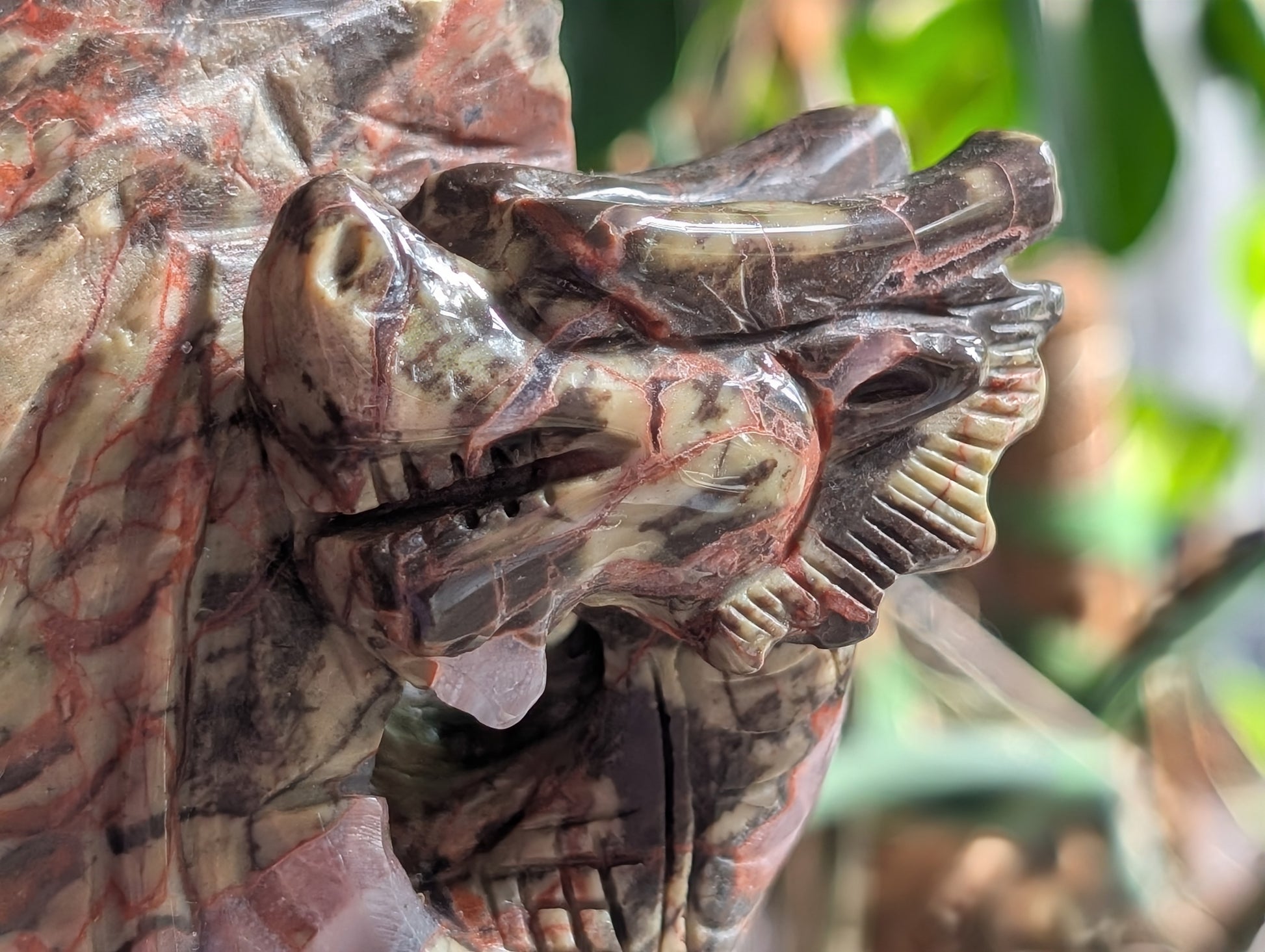 Money Agate Dragon Figurine