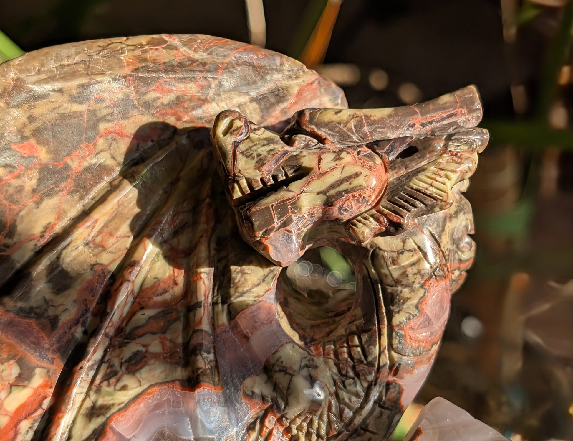 Money Agate Dragon Figurine