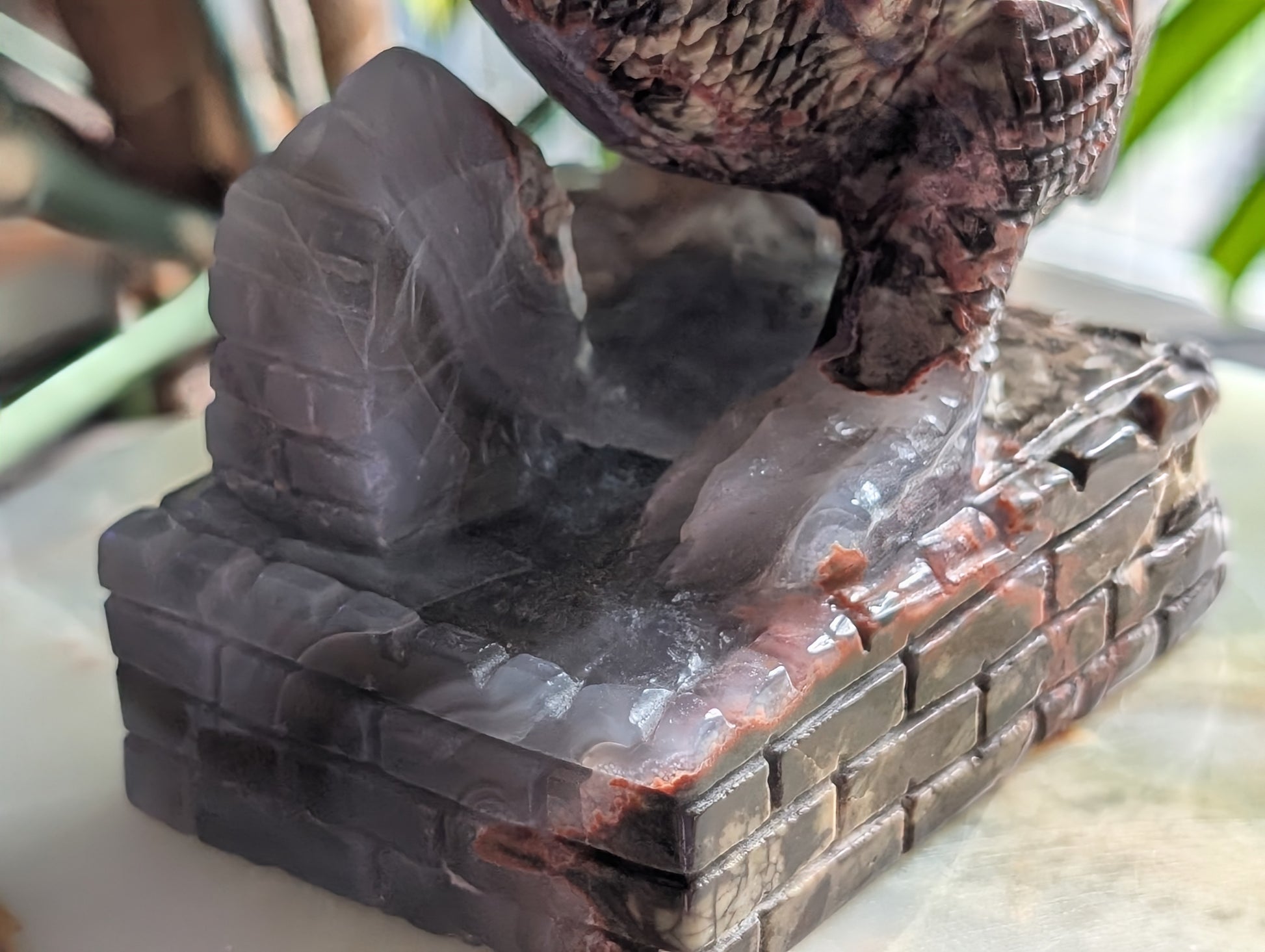 Money Agate Dragon Figurine
