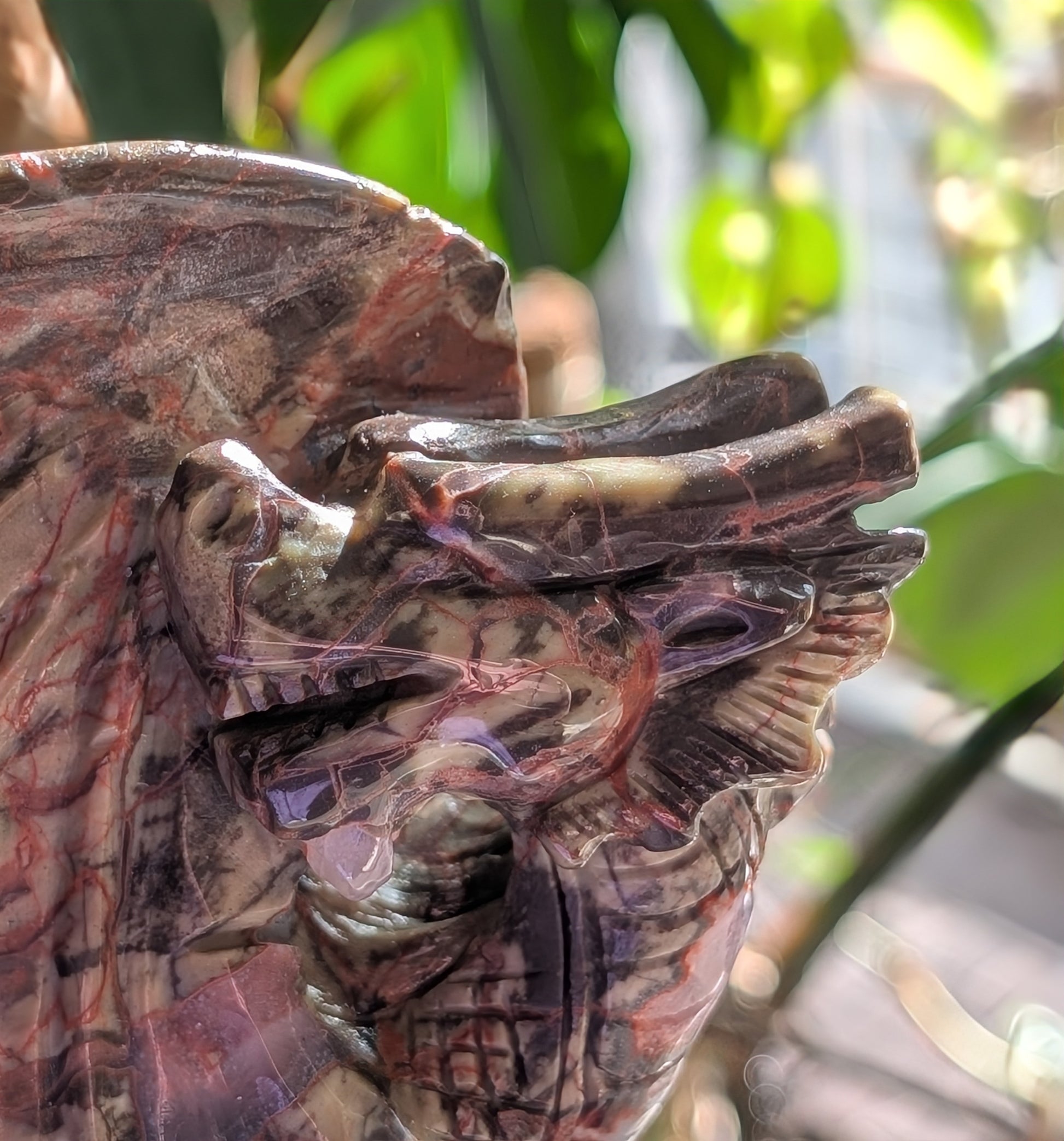 Money Agate Dragon Figurine