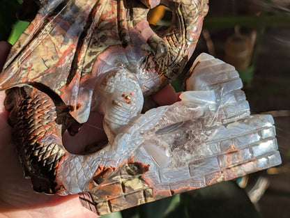 Money Agate Dragon Figurine