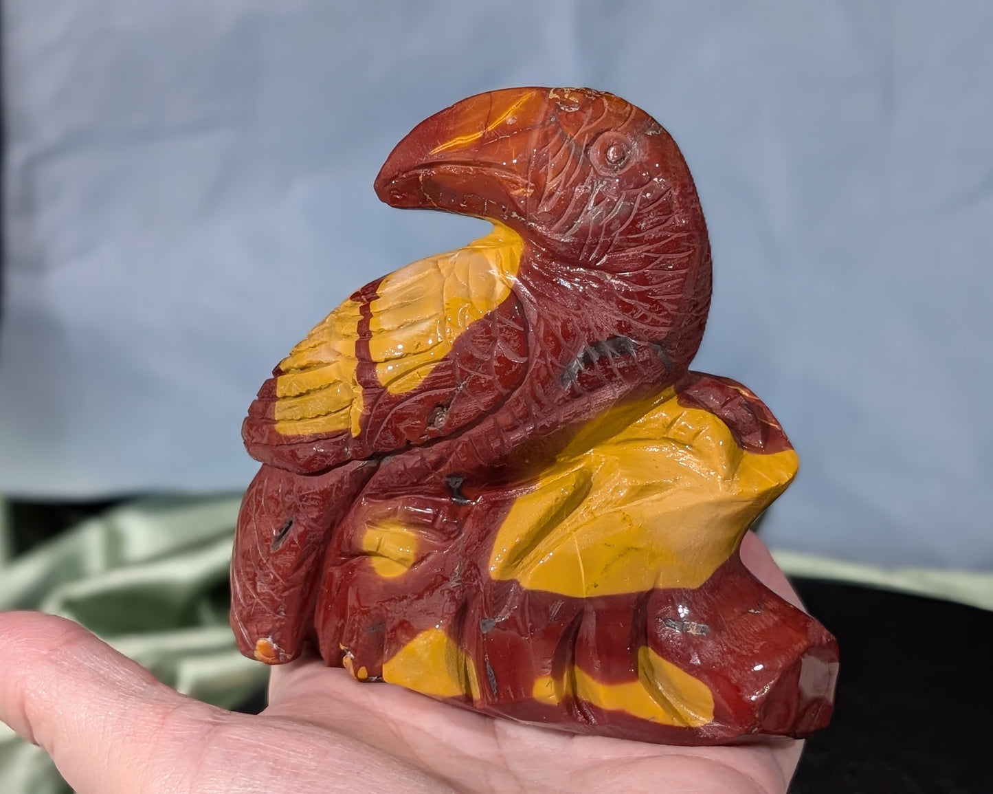 Hand Carved Mookaite Toucan Figurine
