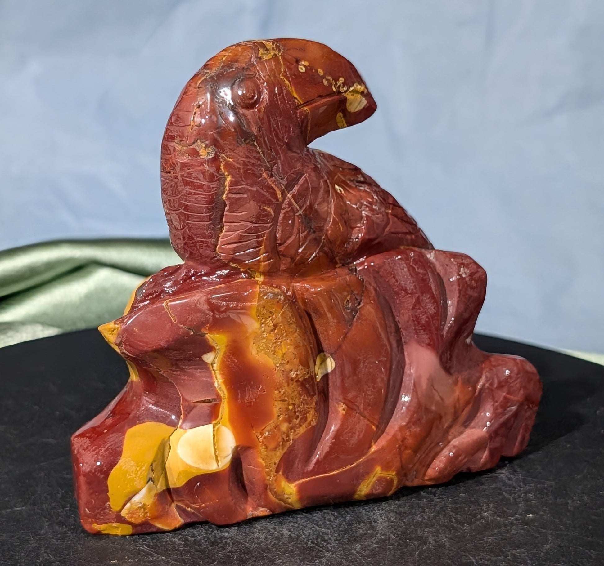 Hand Carved Mookaite Toucan Figurine