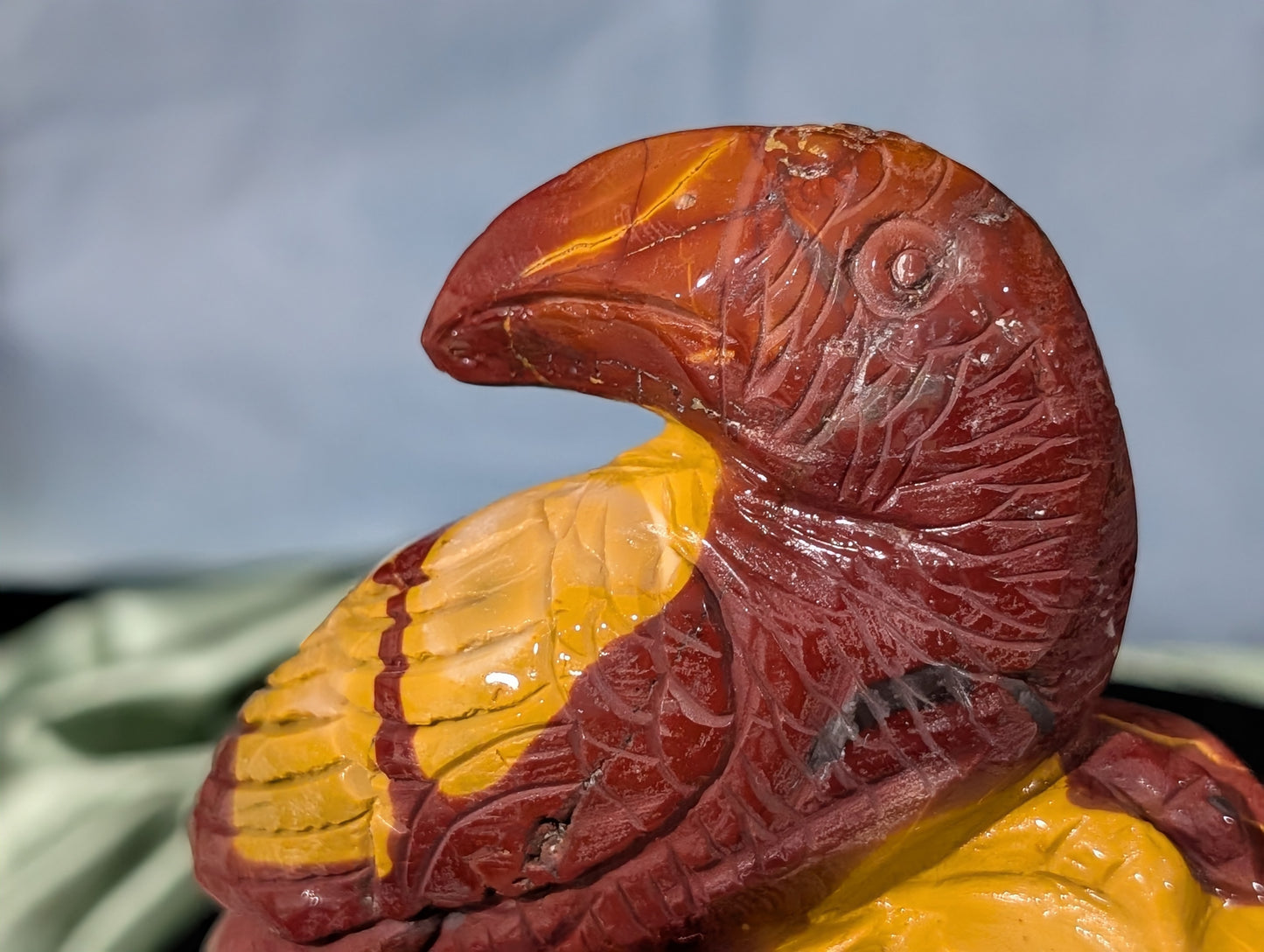 Hand Carved Mookaite Toucan Figurine